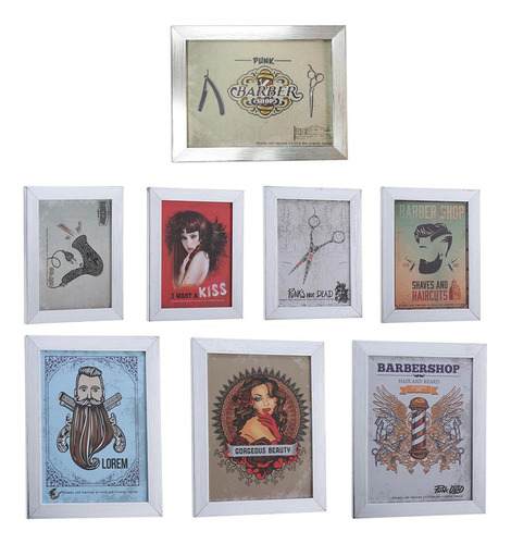 7x Cartel De Pared Decoración Para Hogar Pintura Marco