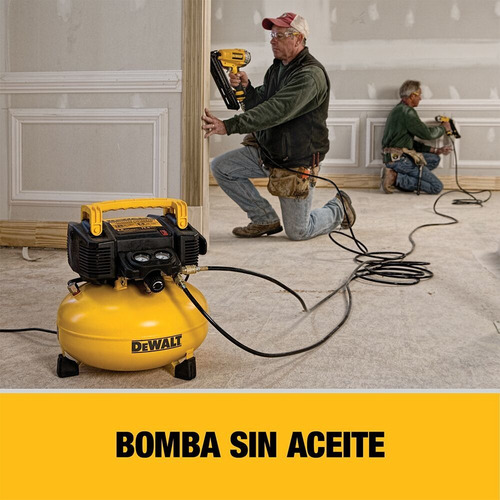 Imagen 7 de 9 de Compresor de aire mini eléctrico portátil DeWalt DWFP55126 monofásico 22.7L 9hp 120V 60Hz amarillo