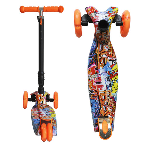 Imagen 8 de 8 de Monopatin Overtech Maxi-891 Plegable Niños 4 Ruedas Led Reforzado 80kg