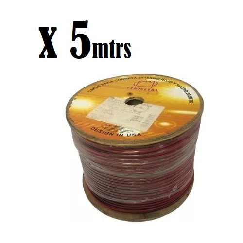 Cable Para Corneta Rojo/negro 2x20 X Metro (x 5 Mtrs)