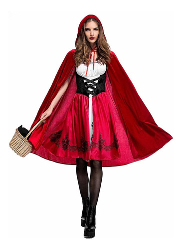 Cuteshower - Disfraz De Caperucita Roja Para Mujer, S, Rojo