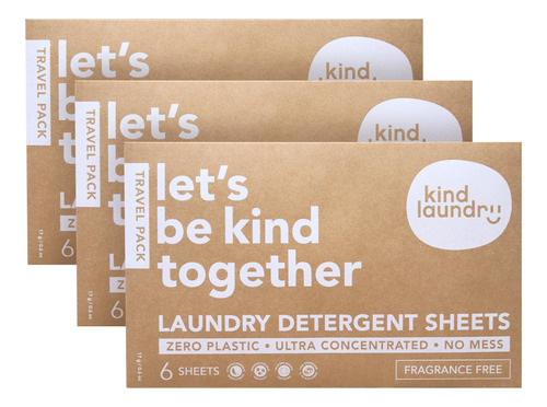 Kind Laundry - Hojas De Detergente Para Ropa, Alternativa De