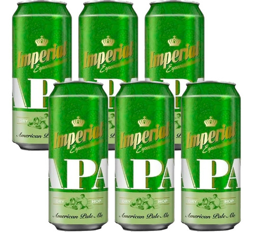 Imagen 1 de 8 de Cerveza Imperial Apa Dry Hop Lata 473ml X6 Unidades Bebidas