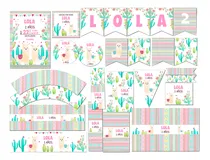 Comprar Kit Imprimible Llamitas Llamas Textos Editables