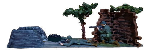 Diorama De Guerra Com Soldados
