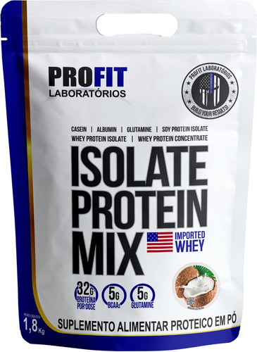 Whey Isolate Protein Mix Refil 1,8kg - Profit Labs Sabor Coco
