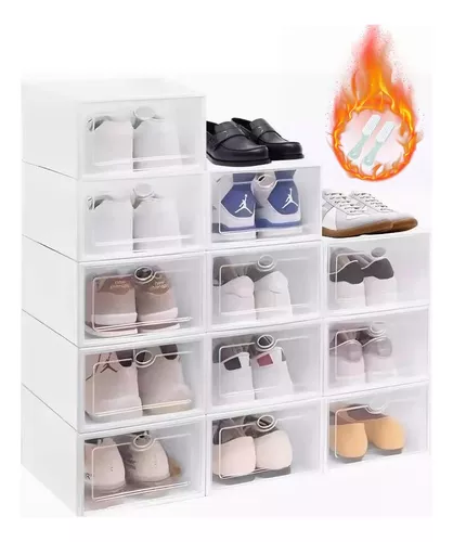 12 Piezas Cajas Organizadoras Apilables Para Zapatos