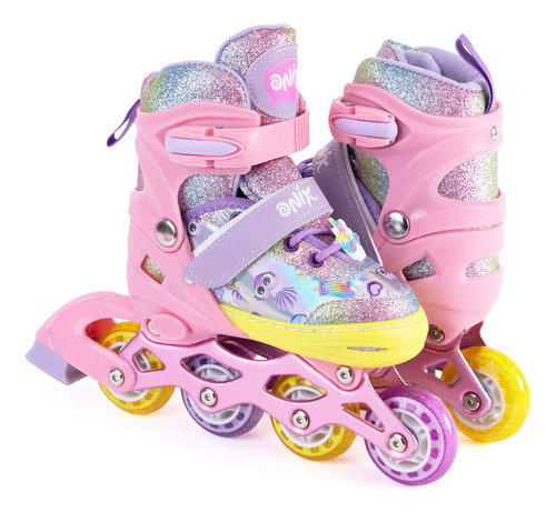 Patines De Línea 4 Ruedas Onix Unicornio Multicolor De Niña