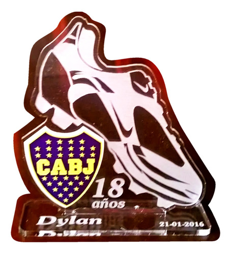 20 Souvenir Trofeo 15 18 30 Personalizado En Acrilico Boca