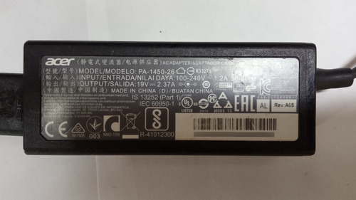 Cargador Portátil Acer Pa-1450-26 19v 2,37a 45w 5.4*1.7mm
