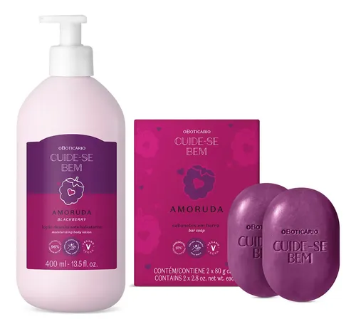 Combo Cuide-se Bem Amoruda: Loção Corporal 200ml + Sabonetes Floral