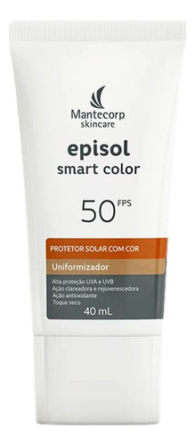 Protetor solar Mantecorp skincare Episol Smart color FPS50 uniformizador 1 unidade de 40mL 40g