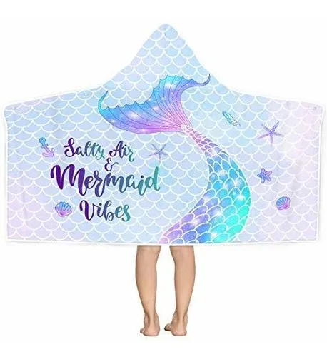 comprar Toalla De Playa Capucha Niños De Sirena  Toalla Poncho...
