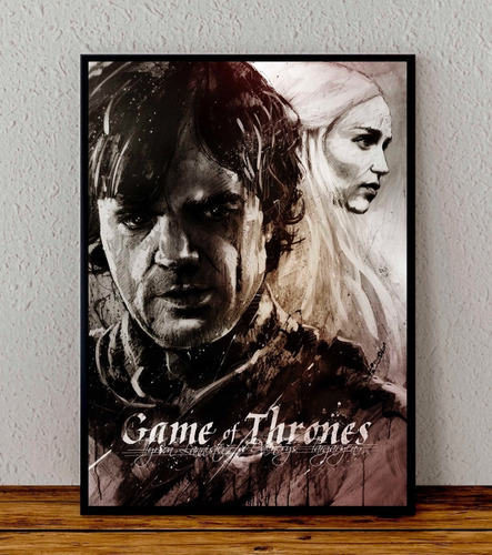 Cuadro 33x48 Poster Enmarcado  Game Of Thrones Serie Hbo 04