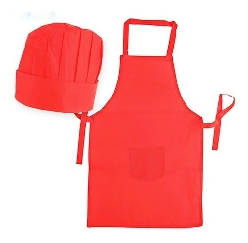 Cook Minichef + 100% Tela Drill Grueso ( Mandil Y Gorro )
