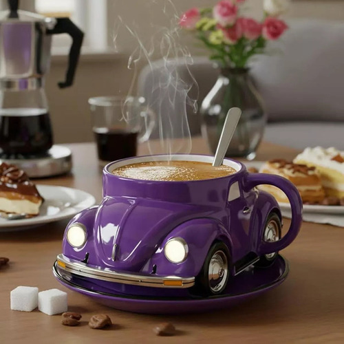 Taza De Café Con Forma De Escarabajo, Taza De Té Única Con F