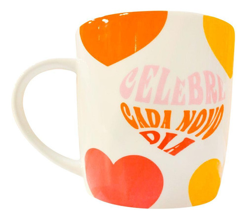 Caneca Ceramica 400ml - Frases Cores E Amores Celebre