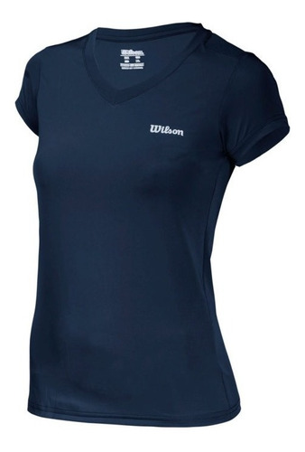 Playera Azul Wilson Mujer Dama Entrenamiento 98565 Original