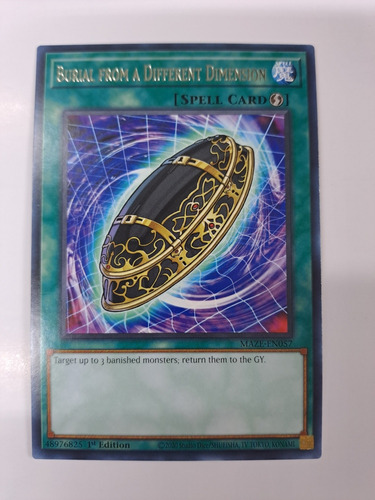 Burial From A Different Dimension Maze-en057 Rare Yugioh