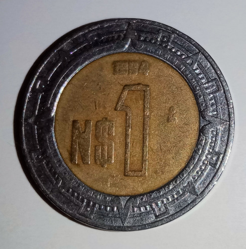 Moneda De Un Peso Con La Letra N