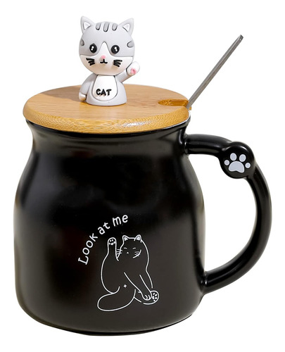 Lindas Tazas De Café De Cerámica Con Diseño De Gato Negro Co