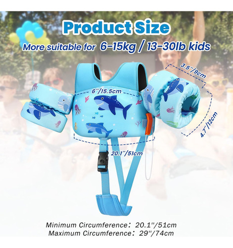 Chaleco De Natación For Niños Heysplash, Flotadores For Ni