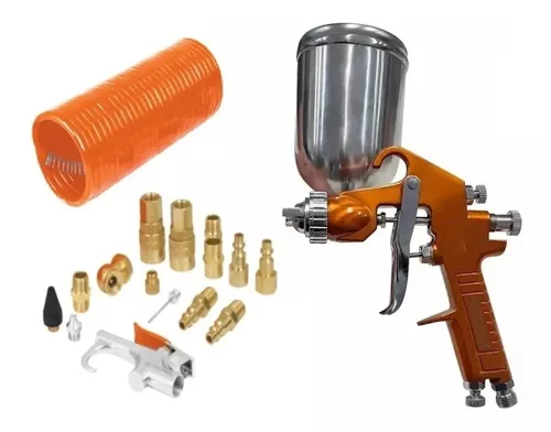 Kit De Aire Compresor 16 Accesorios Inflador Pistola Pintar