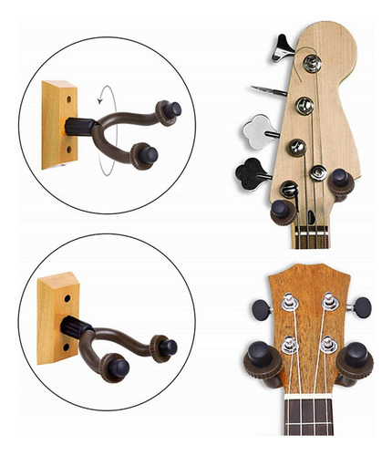 4 Pcs Colgador De Pared Para Guitarra Soporte Para Guitarra