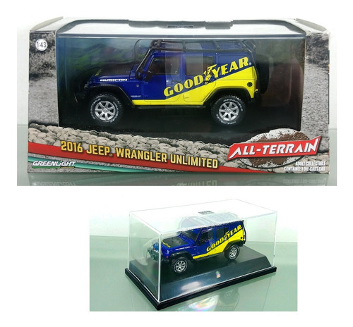 Jeep Wrangler Rubicon 2016 Goodyear Greenlight Escala 1/43 Color Azul