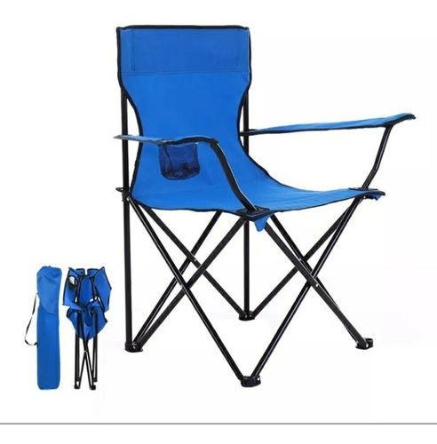 Silla  Plegable Con Soporte Para Vaso Camping Parque Playa