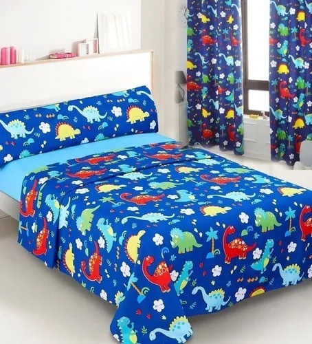 Sabanas Infantiles 1,5 + Cortina Infantil 140x230 1 Paño