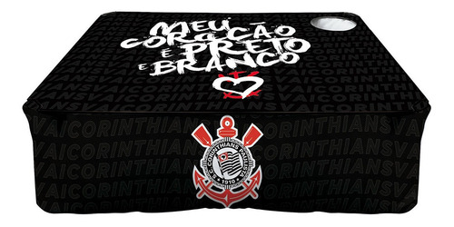 Apoio De Notebook Time Corinthians  Coracao E Preto E Branco