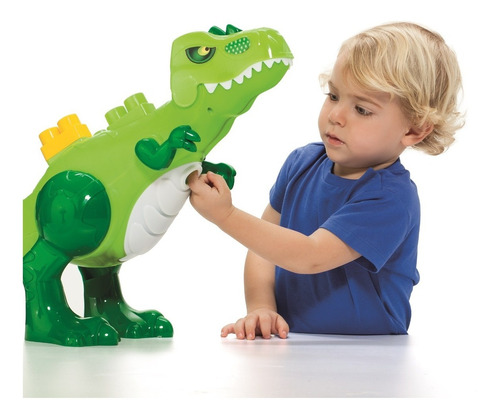 Blocos De Encaixe Baby Land Dino Jurassic- Cardoso Educativo