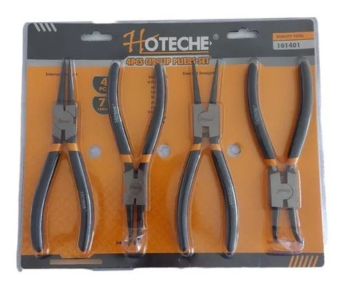 Juego Set De Alicates Sacaseguros 7 Pulgadas Hoteche 101401