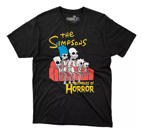 Polos Halloween Casita Del Horror Simpsons Dia De Muertos