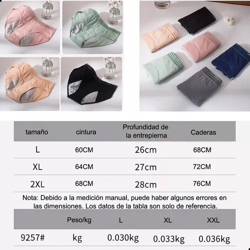 Panty Menstrual Cintura Alta Panties 3capas Cómodo Calzones