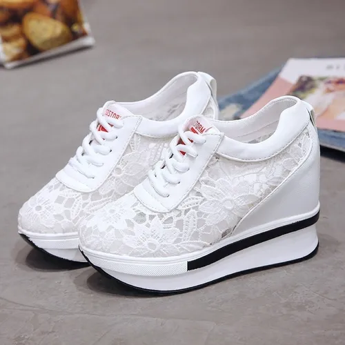 Zapatos De Plataforma Transpirables De Encaje For Mujer