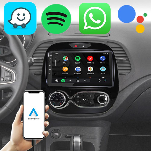 Kit Multimidia Carplay Android Captur 17 18 19 20 21 22 Gps