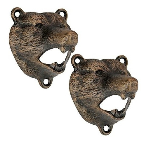 Diseño Toscano Grizzly Bear Of The Woods Abridor De Botella