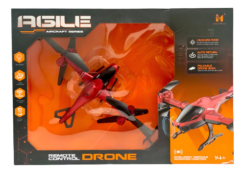 Helicóptero Gira 360º A Control Remoto Con Luz Color Rojo