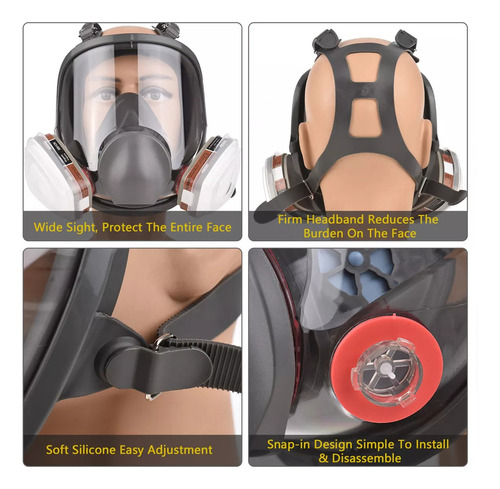 For Máscaras De Gas Respiratorias, Cascos De Protección Faci