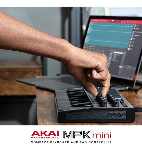Akai Mpk Mini Mk3 Usb Midi Con Arpegiador Y Nks - Gris