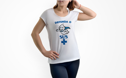 Imagem 1 de 6 de Camiseta Baby Look Zé Gotinha Defenda O Sus - Poliéster