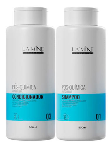  Shampoo + Condicionador Pós Química Antiquebra Lamine 500ml