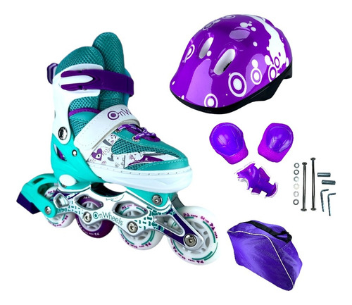 Patines En Linea Ajustables Semiprofesionales Kit Sport