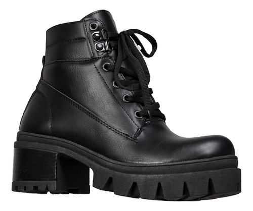 Borcegos Mujer Plataforma Taco Medio Botas High Line Up