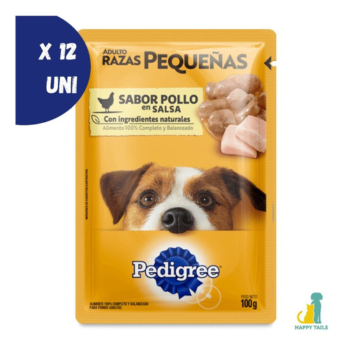 Pedigree Pouch Raza Peque. Pollo X 12 Unidades - Happy Tails