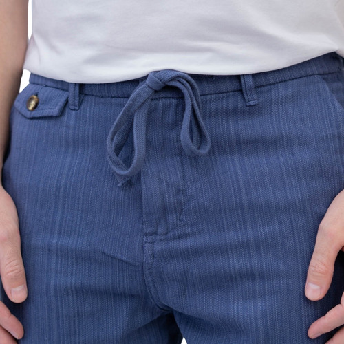 Bermuda Alfaiataria Masculina Cintura Elástica E Cordão Opus