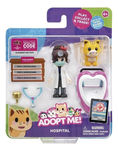 Figuras Dr. Heart Y Ginger Cat Adopt Me! Set Hospital