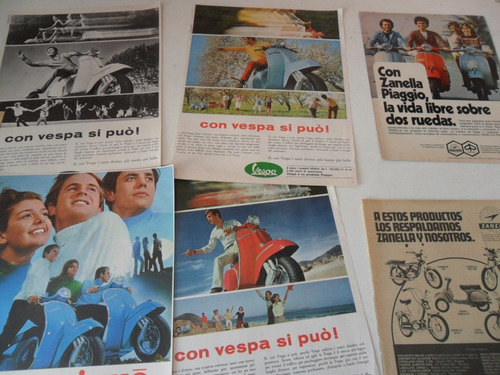 Lote Publicidad Vespa 125 Moto Motoneta Antigua Piaggio